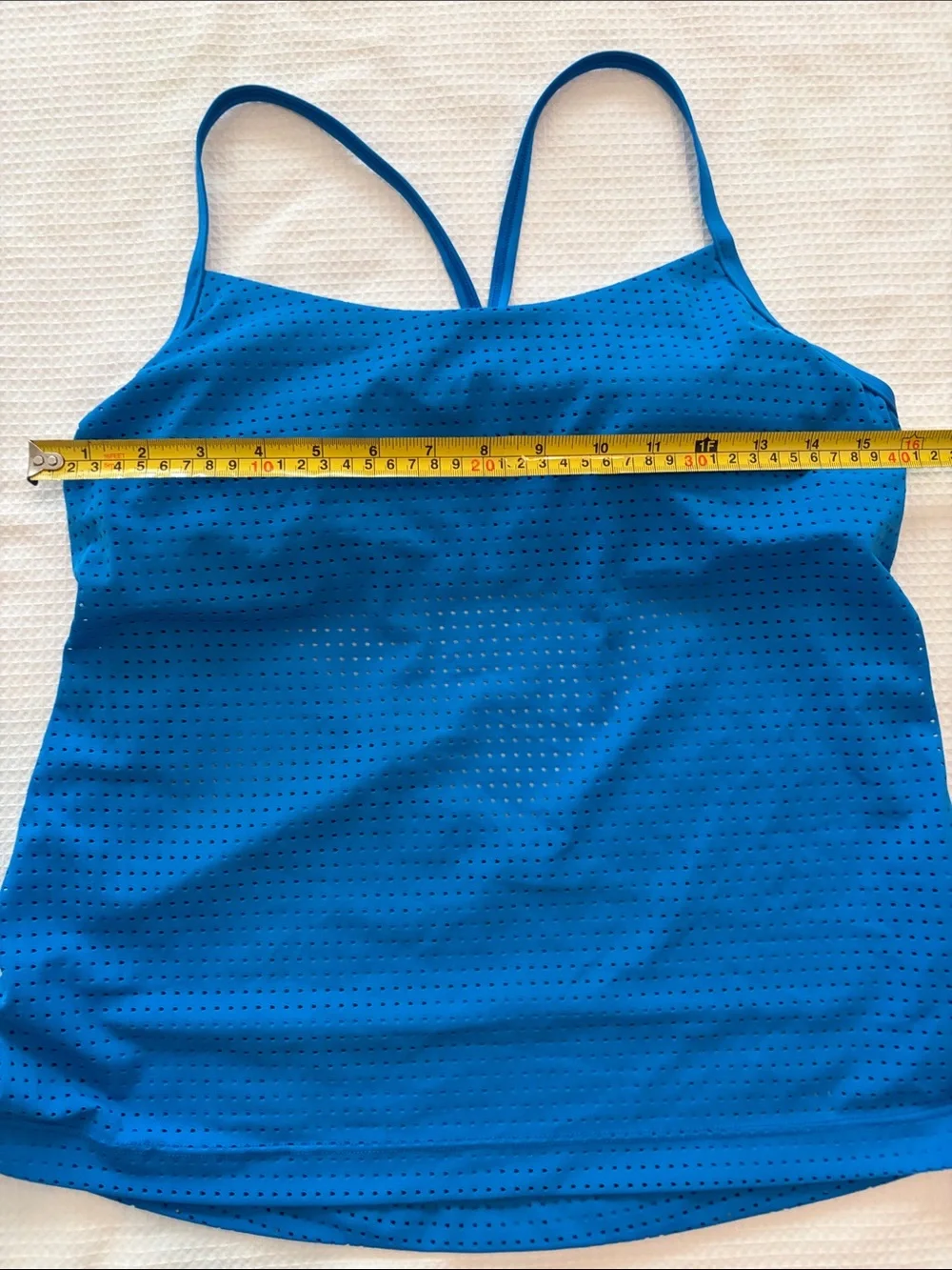 Nike Electric Blue Performance Tank with White Swoosh size L